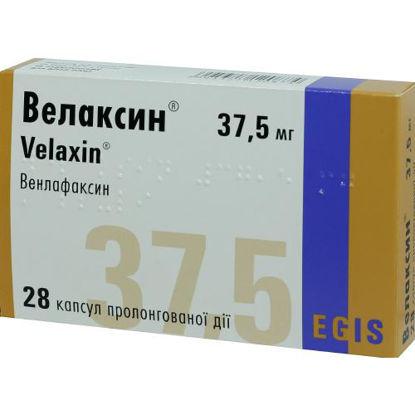 Світлина Велаксин капсули 37.5 мг №28